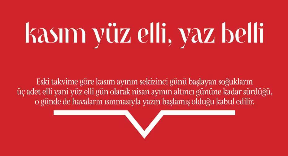 kasım yüz elli yaz belli